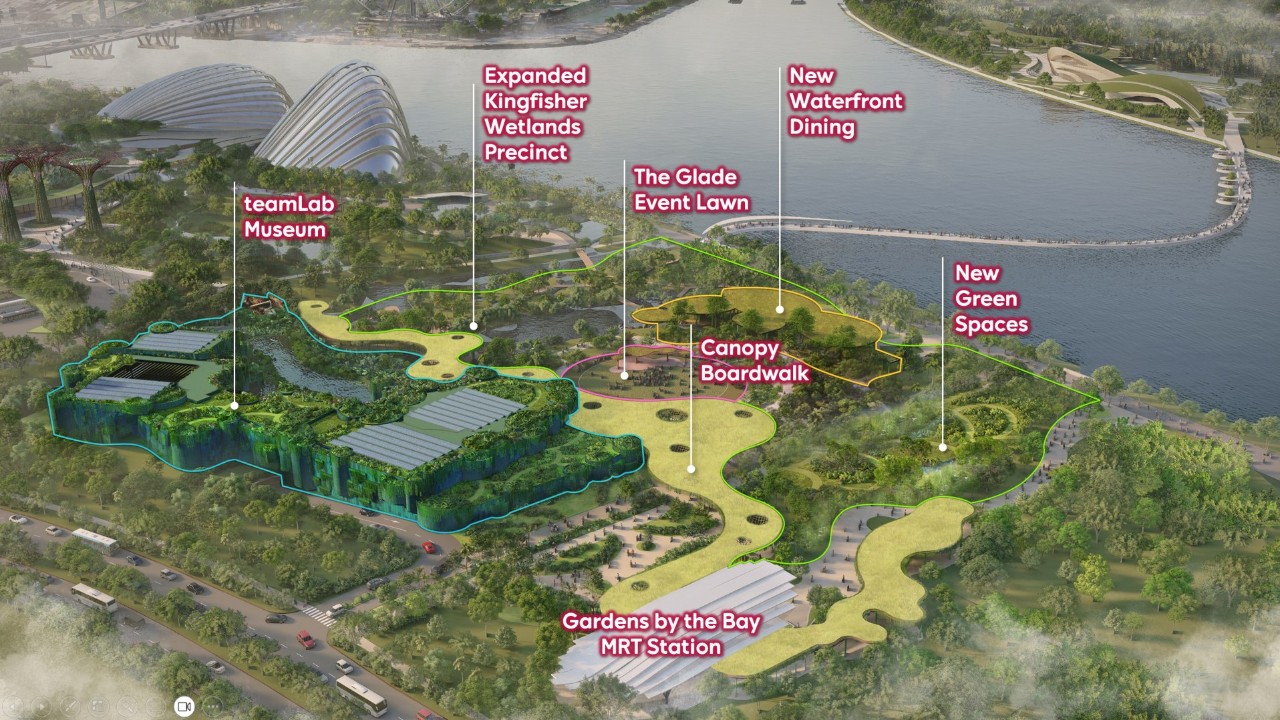 A reference image of the aerial view of Wetlands by the Bay.